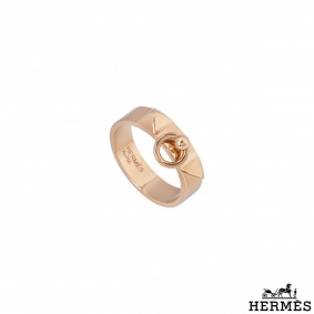 Herms Rose Gold Collier De Chien Ring
